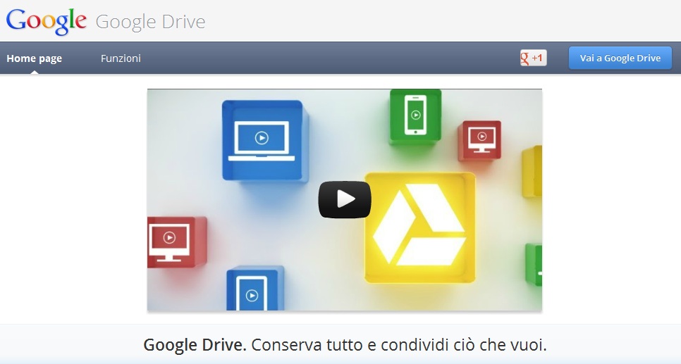 Google Drive è arrivato  - la nuvola di Google è operativa